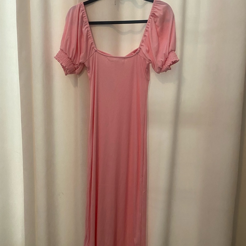 Free People Beach Bel Air Midi Dress Size XS in Pink NWT - Picture 4 of 7